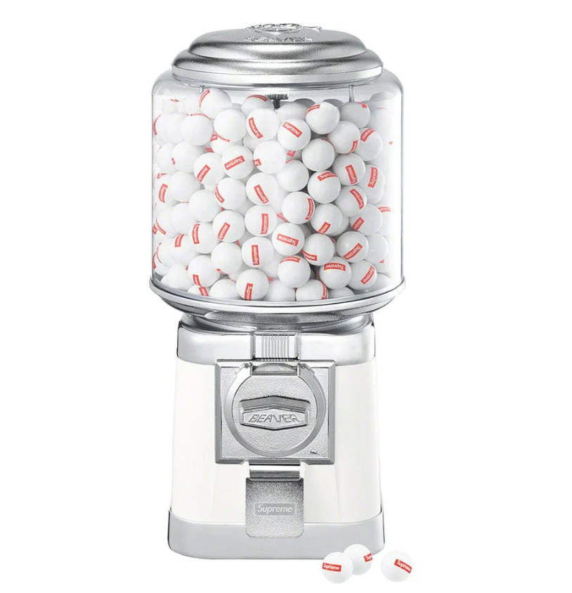 Supreme x Beaver Fall 2022 Gumball Machine, Fall/Winter 2022, White and Red