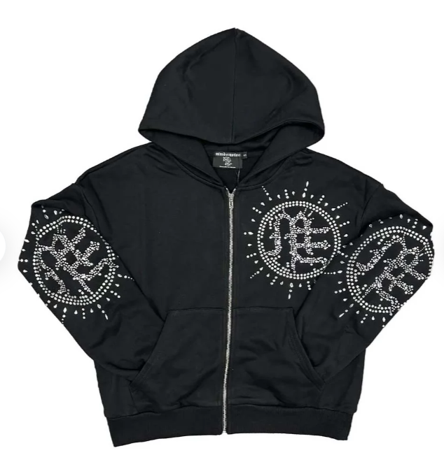 Mixed Emotions Eclipse Black Zip Up Hoodie