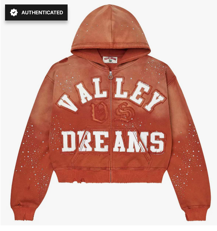 Vale Forever Classico Zip Up Hoodie Orange