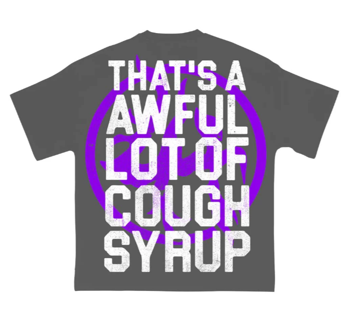 Lost Hills x Cough Syrup Spell Out Tee Grey