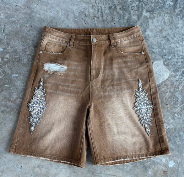 Khaki Dagger Jorts