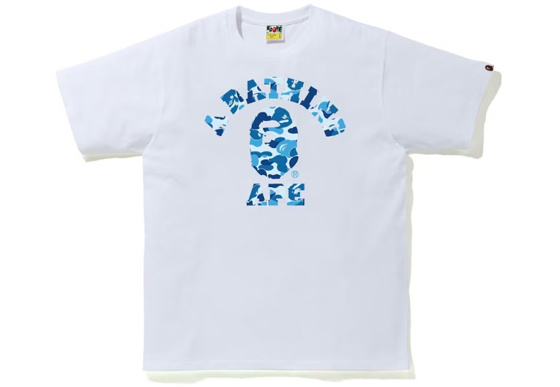 BAPE ABC Camo College Tee (SS21) White/Blue