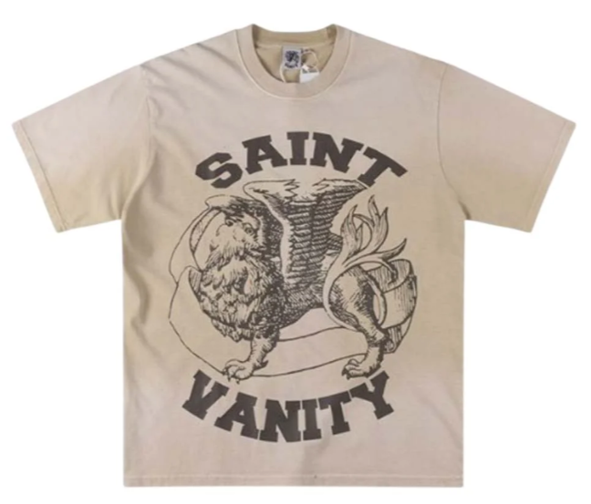 Saint Vanity Griffin Tee Cream Brown