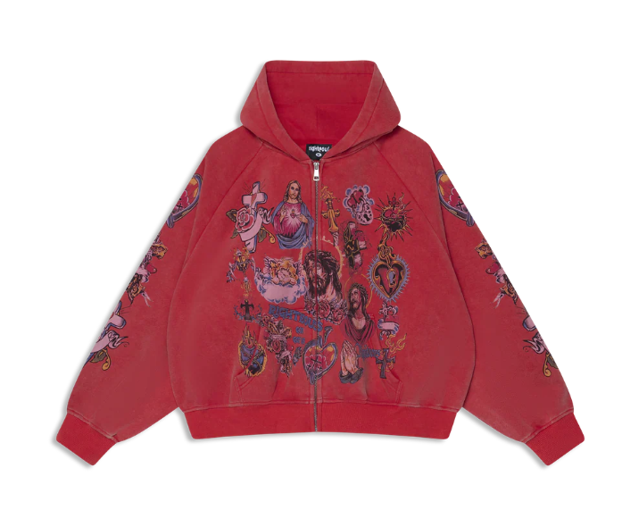 We Are Righteous Red zip up