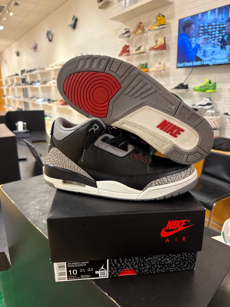 Pre owned Jordan 3 Black Cement