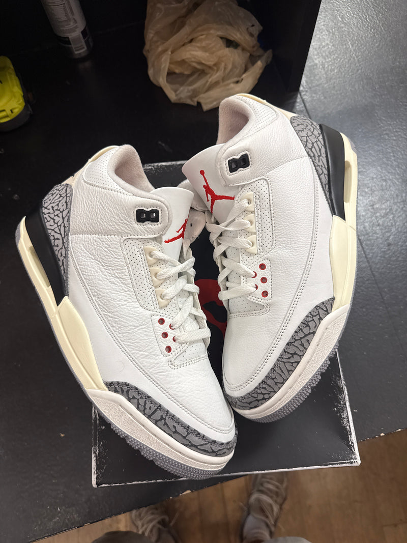 Pre owned Jordan 3 White Cement