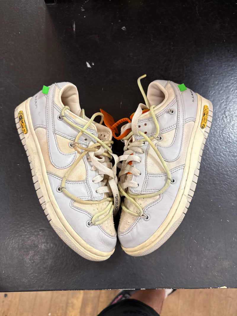 Pre owned Dunk low off white lot 13