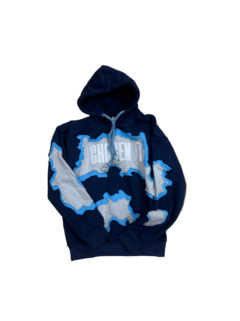 Chosen 1 cracked Hoodie Blue
