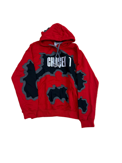 Chosen 1 Cracked Hoodie red