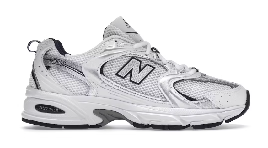 New Balance 530 White Silver Navy