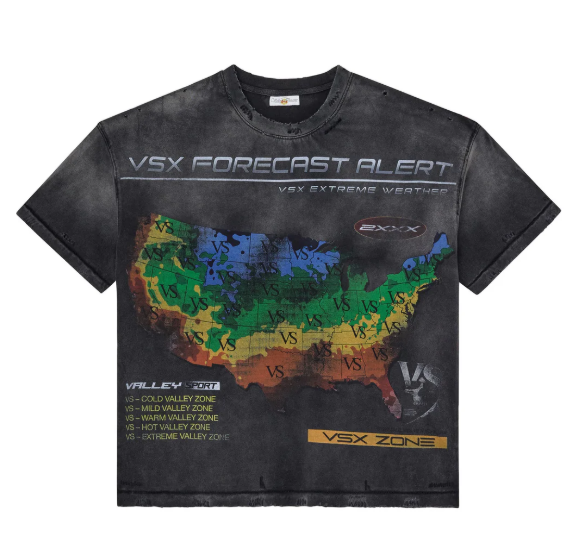 Valley weatherman tee black
