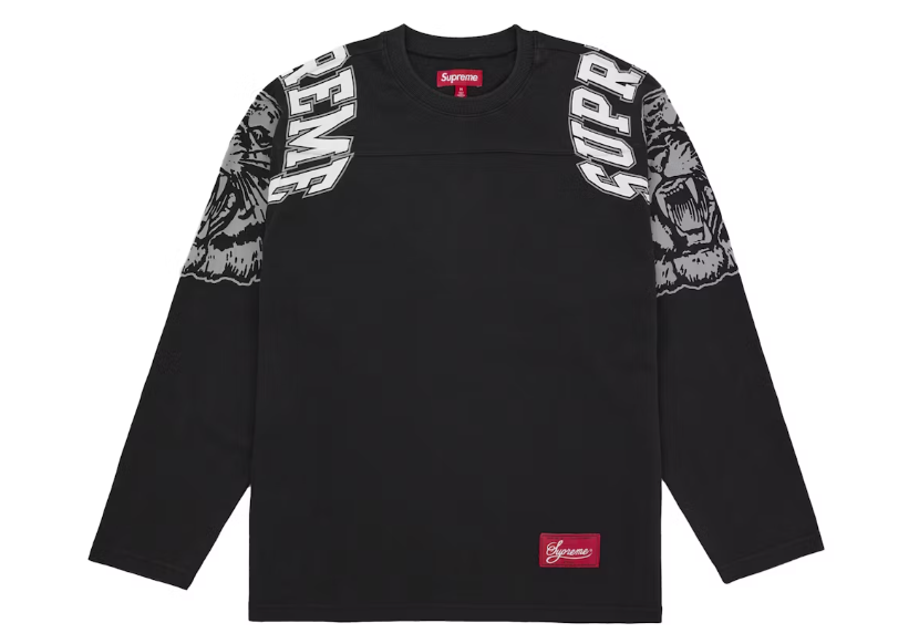 Supreme Mascot L/S Football Top Black