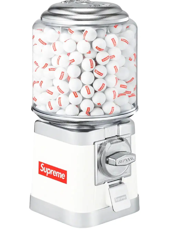 Supreme x Beaver Fall 2022 Gumball Machine, Fall/Winter 2022, White and Red