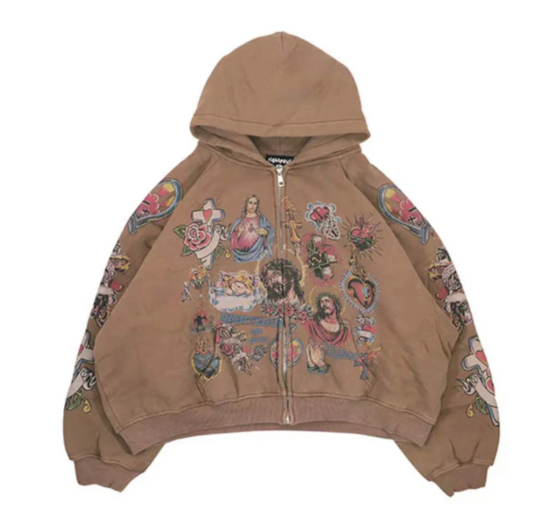 Brown We are righteous hoodie