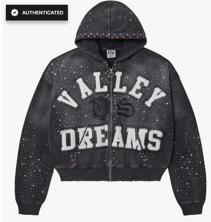 Vale Forever Classico Zip Up Hoodie Black