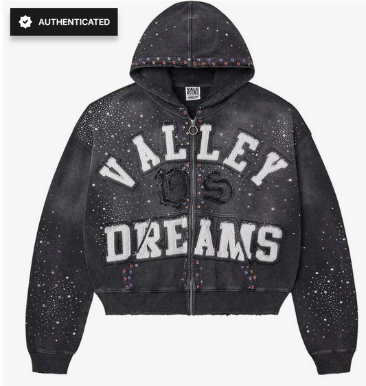 Vale Forever Classico Zip Up Hoodie Black