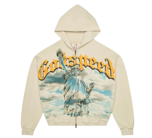 Godspeed Chrome Liberty Zip V2 Hoodie Bone