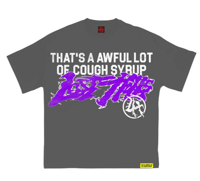 Lost Hills x Cough Syrup Spell Out Tee Grey