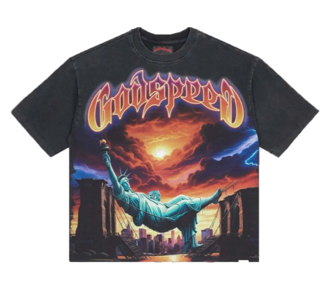 Godspeed Burnt Bridges Tee Black Wash