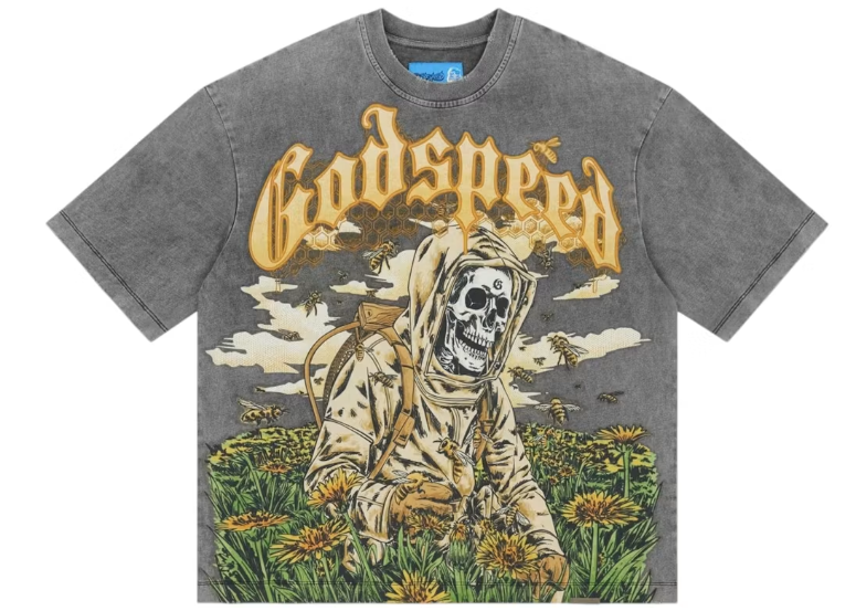 Godspeed Save the Bees II T-shirt Grey Wash