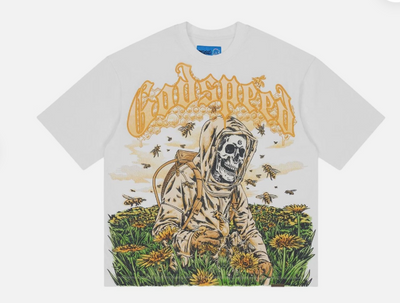 Godspeed NextGen Crew Neck T-Shirt Save the Bees II Mens White SAVE THE BEES