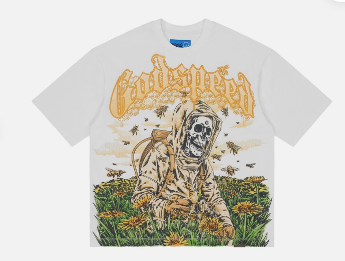 Godspeed NextGen Crew Neck T-Shirt Save the Bees II Mens White SAVE THE BEES
