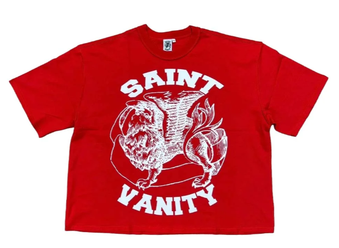 Saint Vanity Griffin Tee Red White