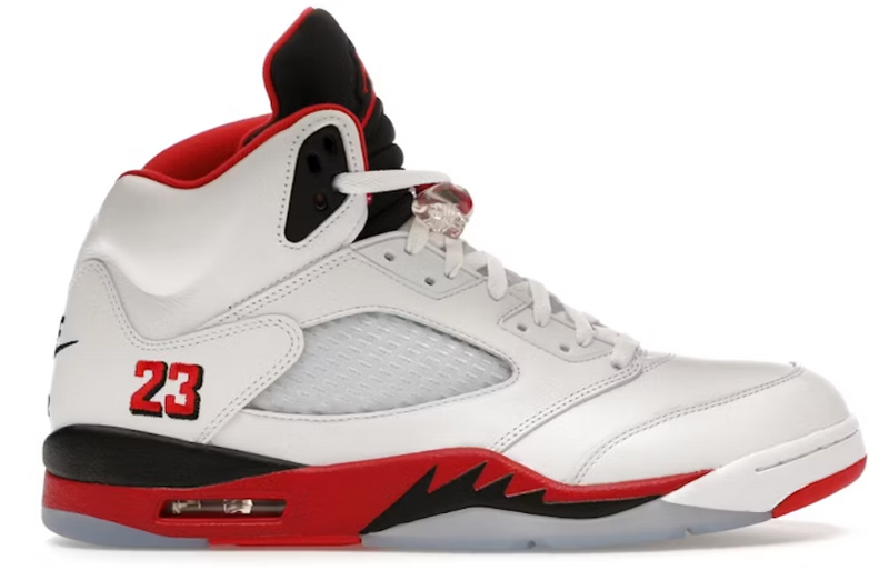 Jordan 5 Retro Fire Red Black Tongue (2025)