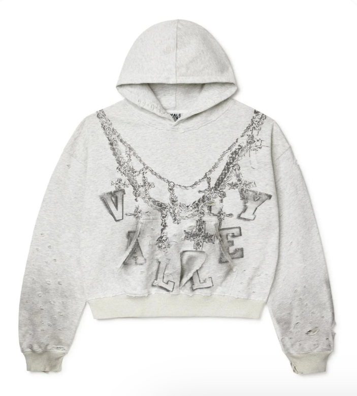 VALE FOREVER BIG CHAIN HOODIE GREY