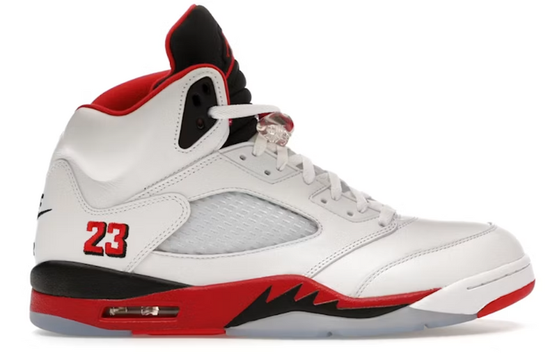 Jordan 5 Retro Fire Red Black Tongue (2025)