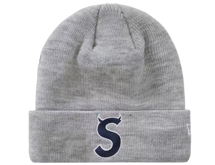 Supreme New Era S Logo Beanie (FW22) Heather Grey